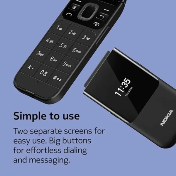 Nokia 2720 Refurbished Flip Phone - Image 2